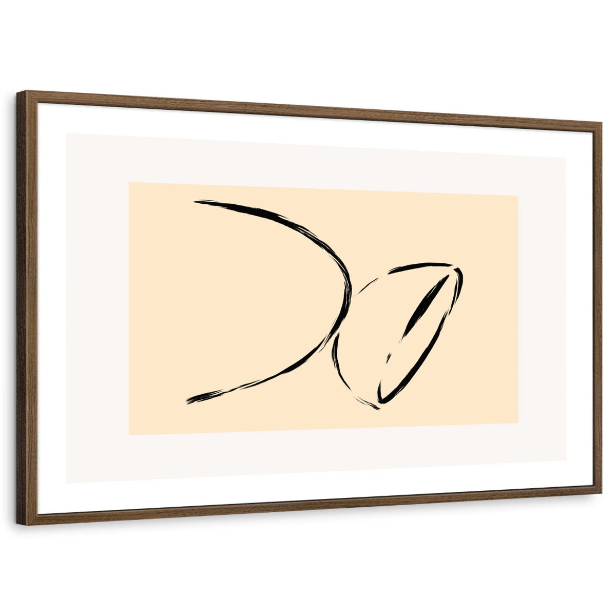framed-print-brown-walnut-white-border