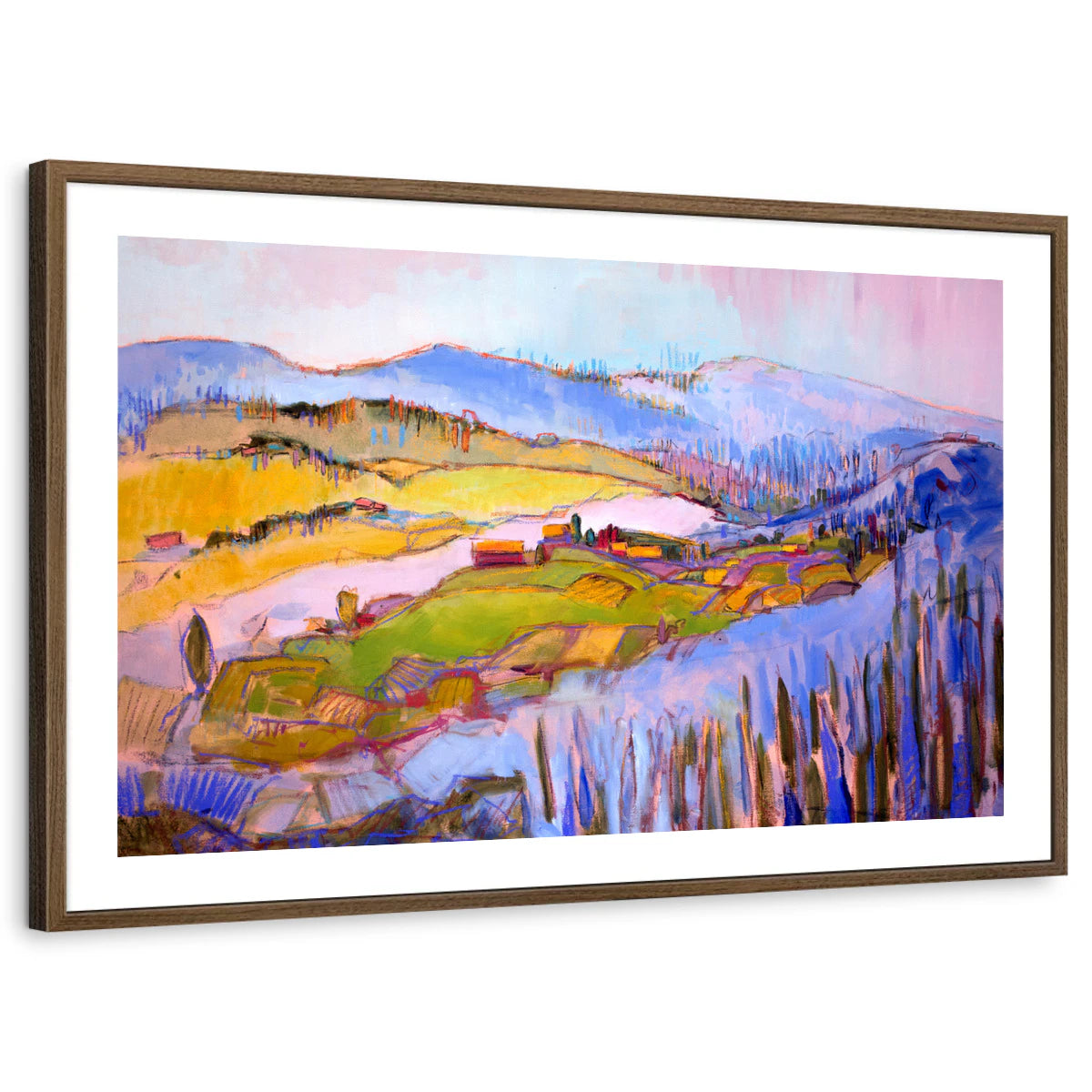 framed-print-brown-walnut-white-border