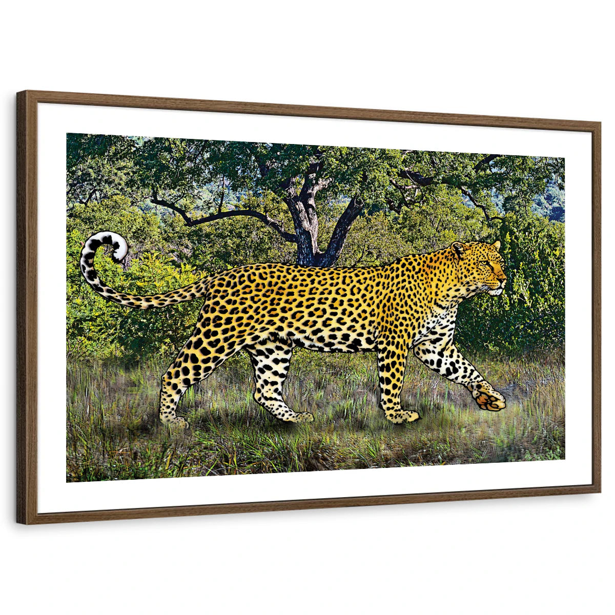 framed-print-brown-walnut-white-border