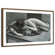 framed-print-brown-walnut-white-border
