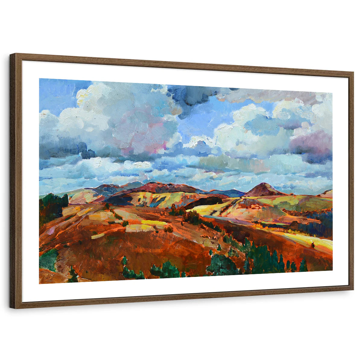 framed-print-brown-walnut-white-border