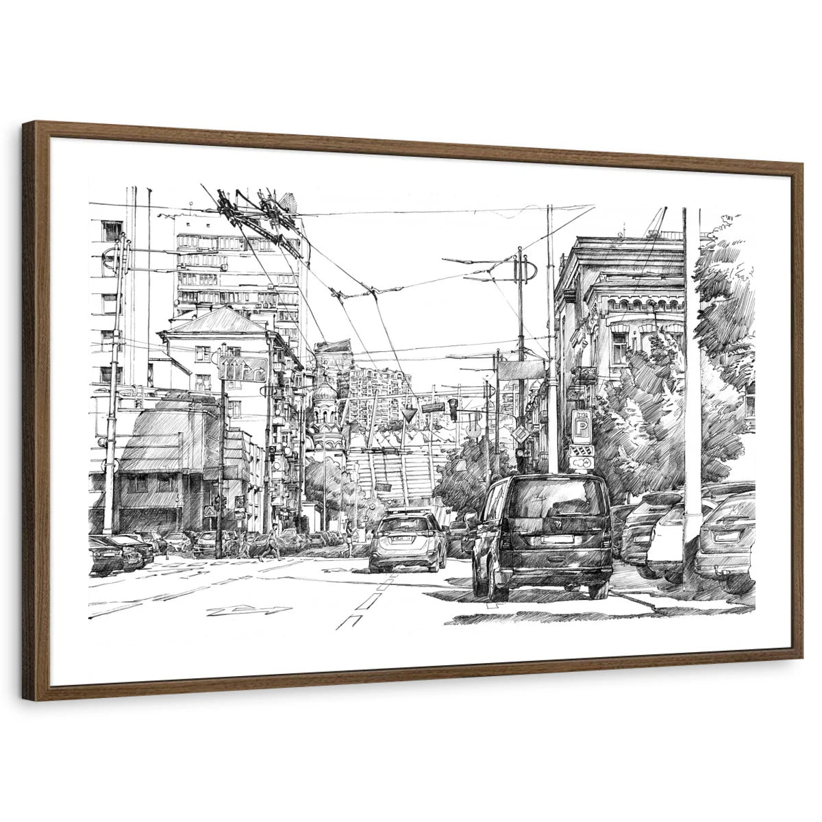 framed-print-brown-walnut-white-border