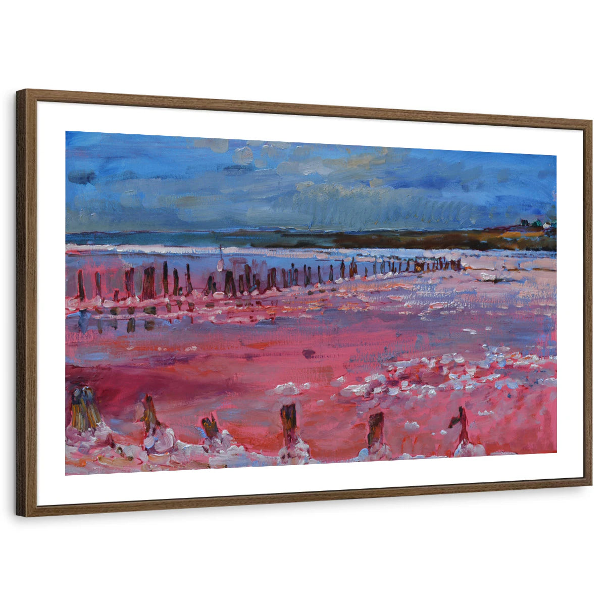 framed-print-brown-walnut-white-border
