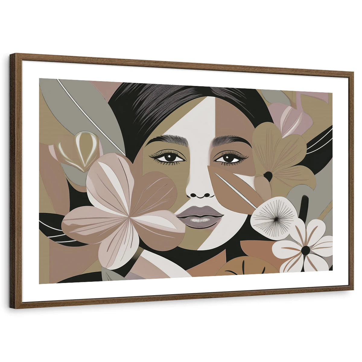 framed-print-brown-walnut-white-border