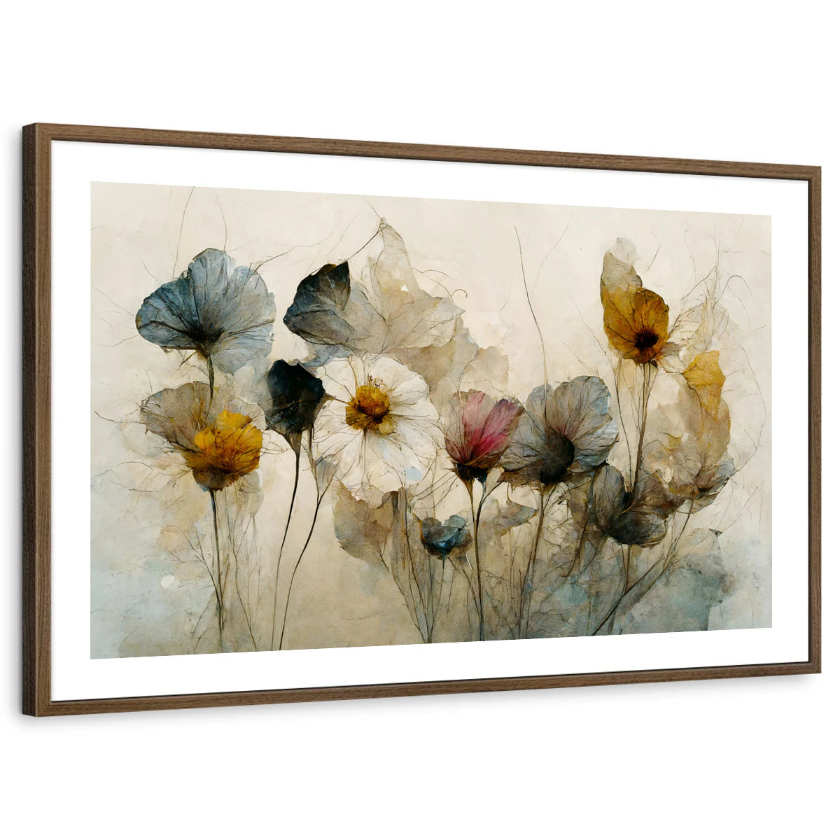 framed-print-brown-walnut-white-border