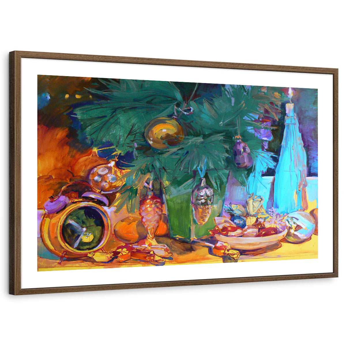 framed-print-brown-walnut-white-border