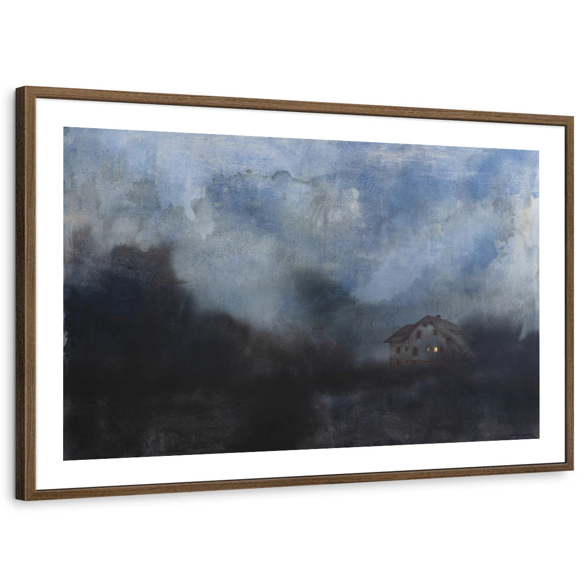 framed-print-brown-walnut-white-border