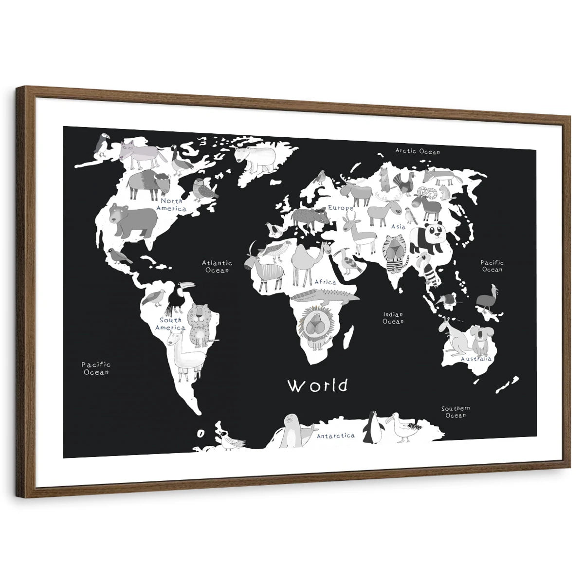 framed-print-brown-walnut-white-border
