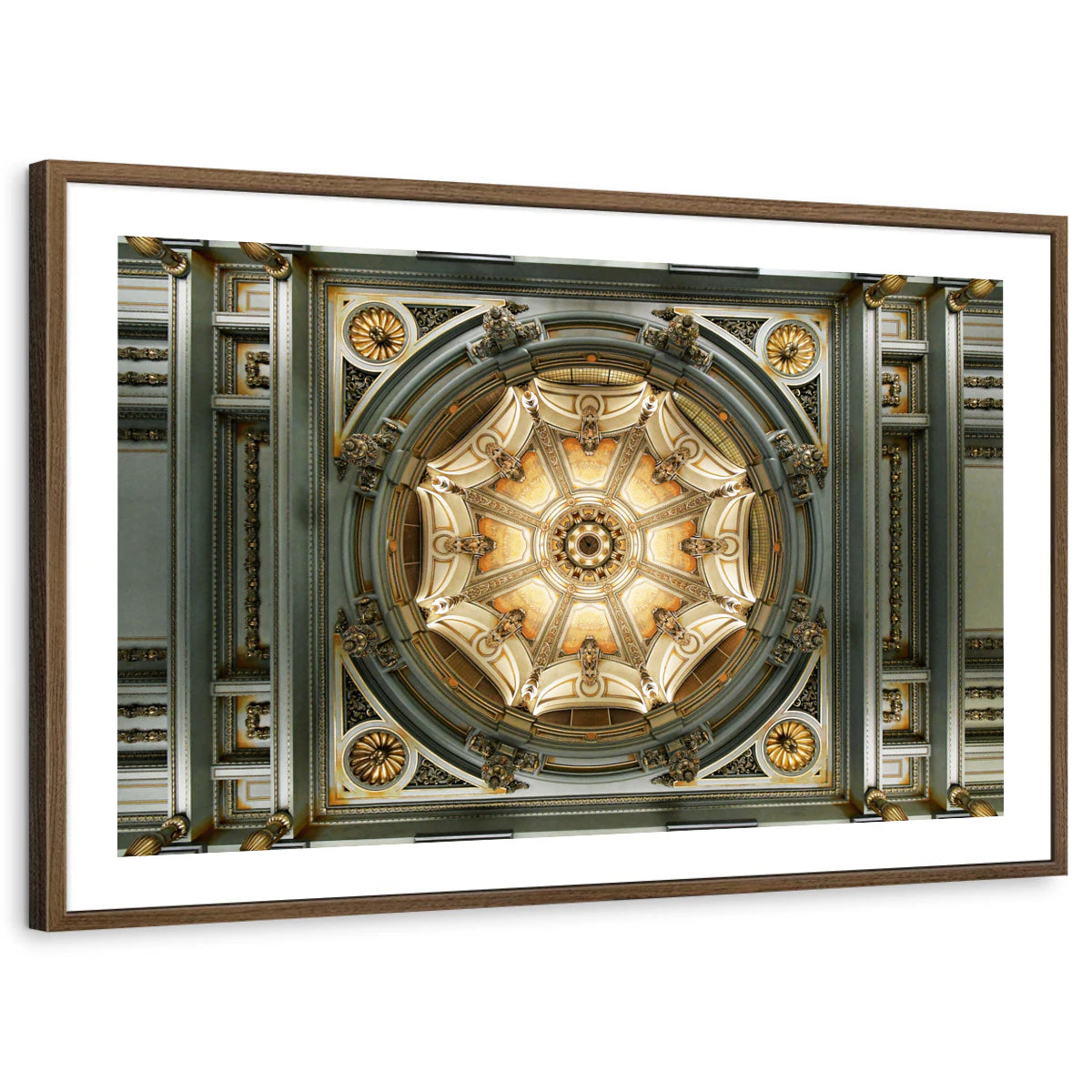 framed-print-brown-walnut-white-border