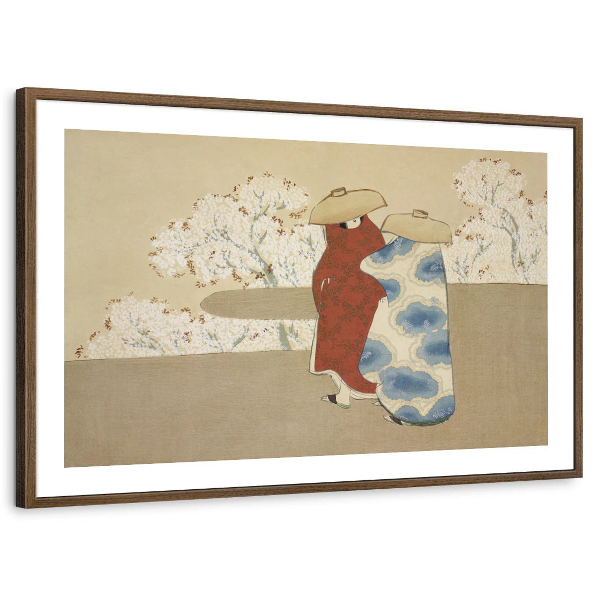 framed-print-brown-walnut-white-border