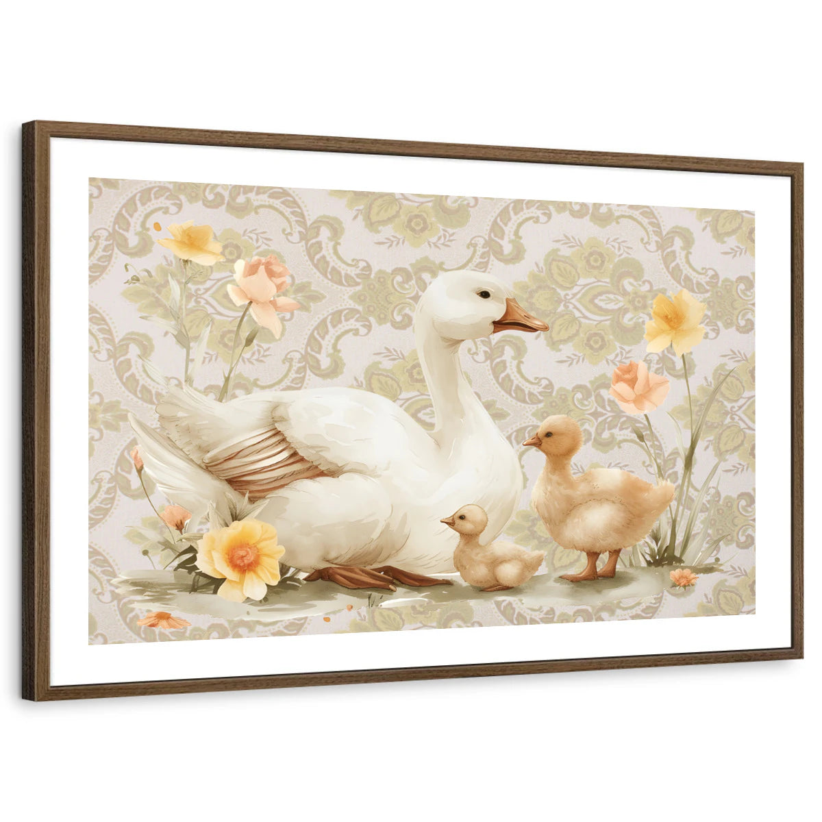 framed-print-brown-walnut-white-border