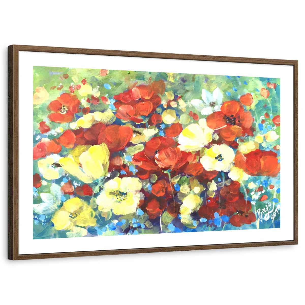 framed-print-brown-walnut-white-border