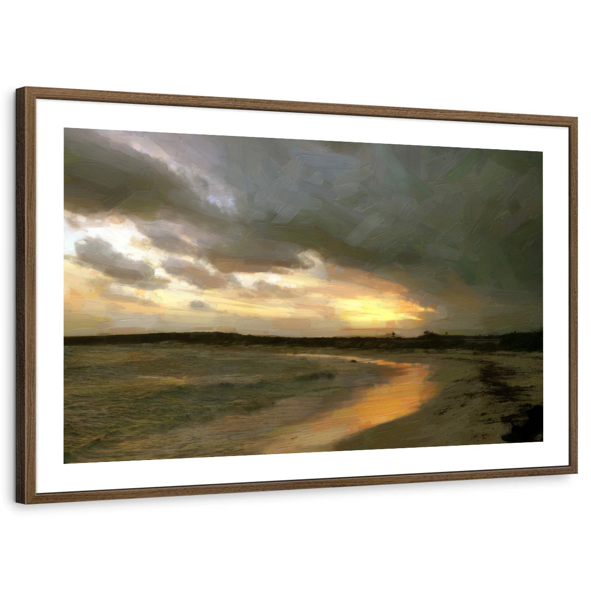 framed-print-brown-walnut-white-border