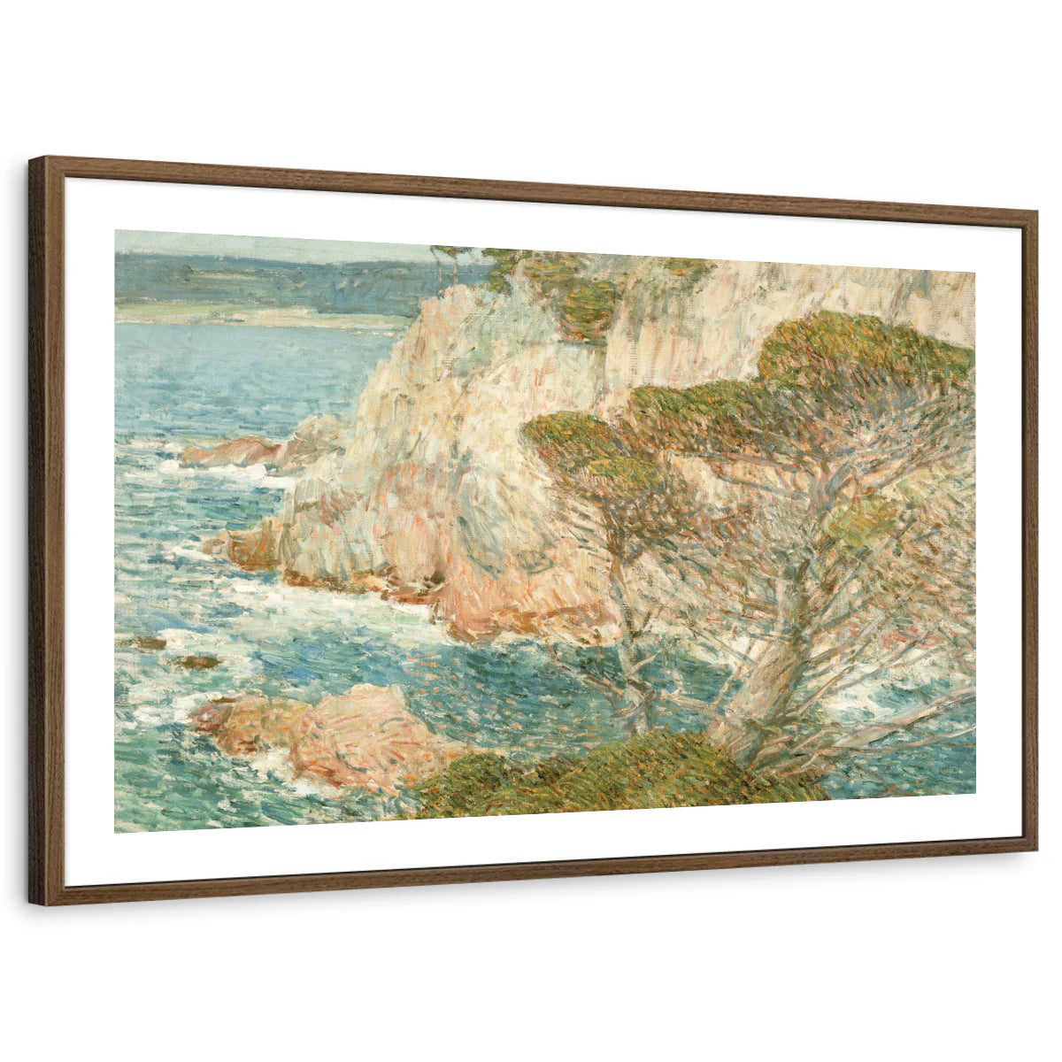 framed-print-brown-walnut-white-border