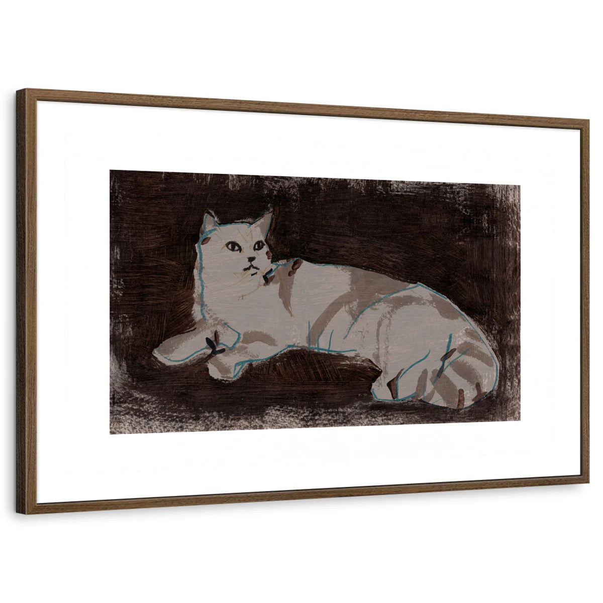 framed-print-brown-walnut-white-border