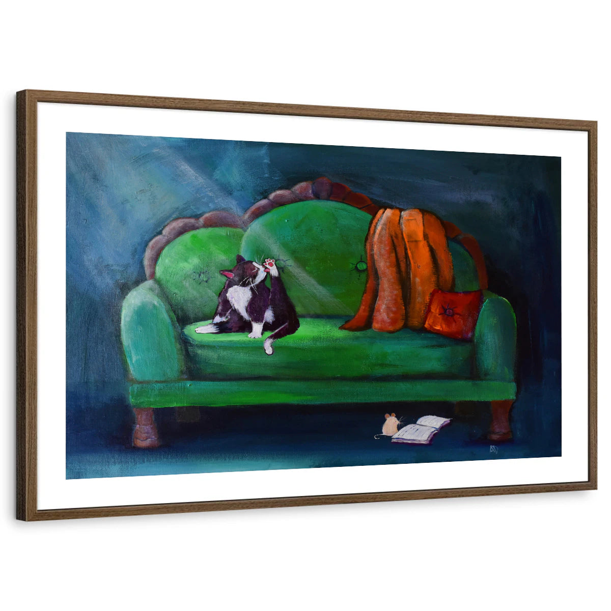 framed-print-brown-walnut-white-border