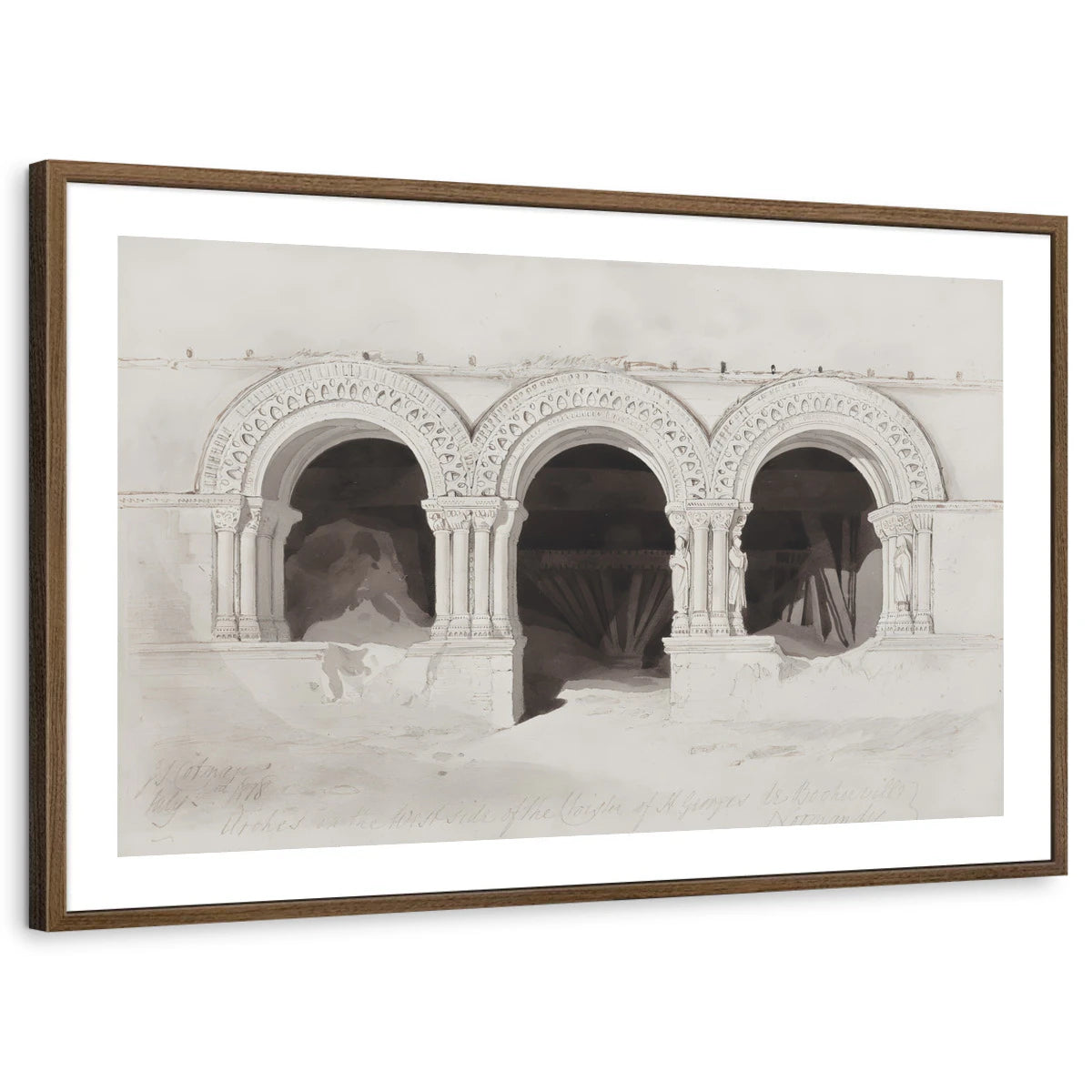 framed-print-brown-walnut-white-border