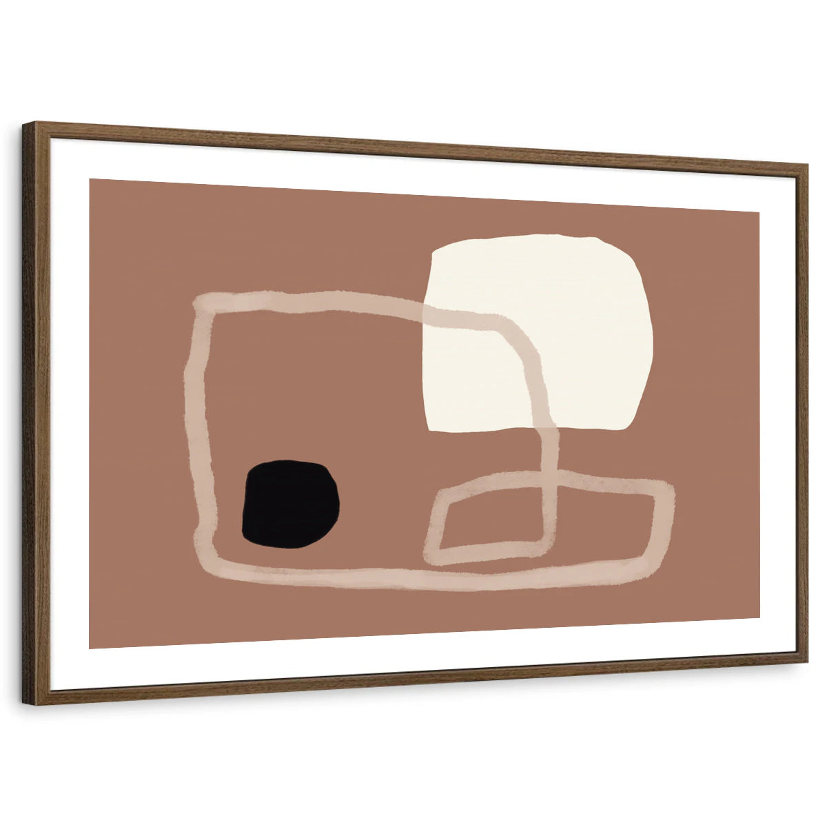 framed-print-brown-walnut-white-border