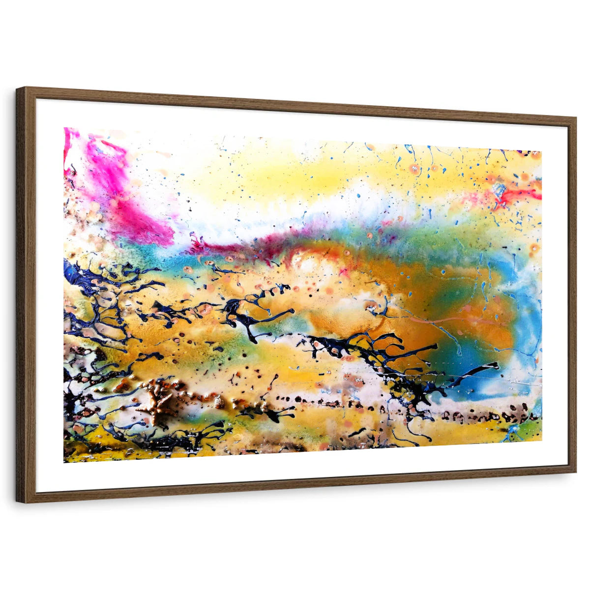 framed-print-brown-walnut-white-border