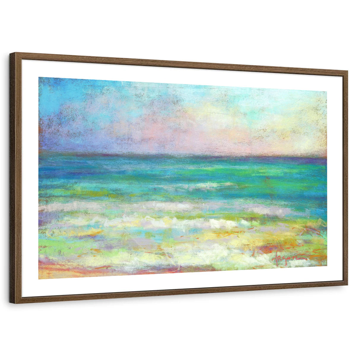framed-print-brown-walnut-white-border