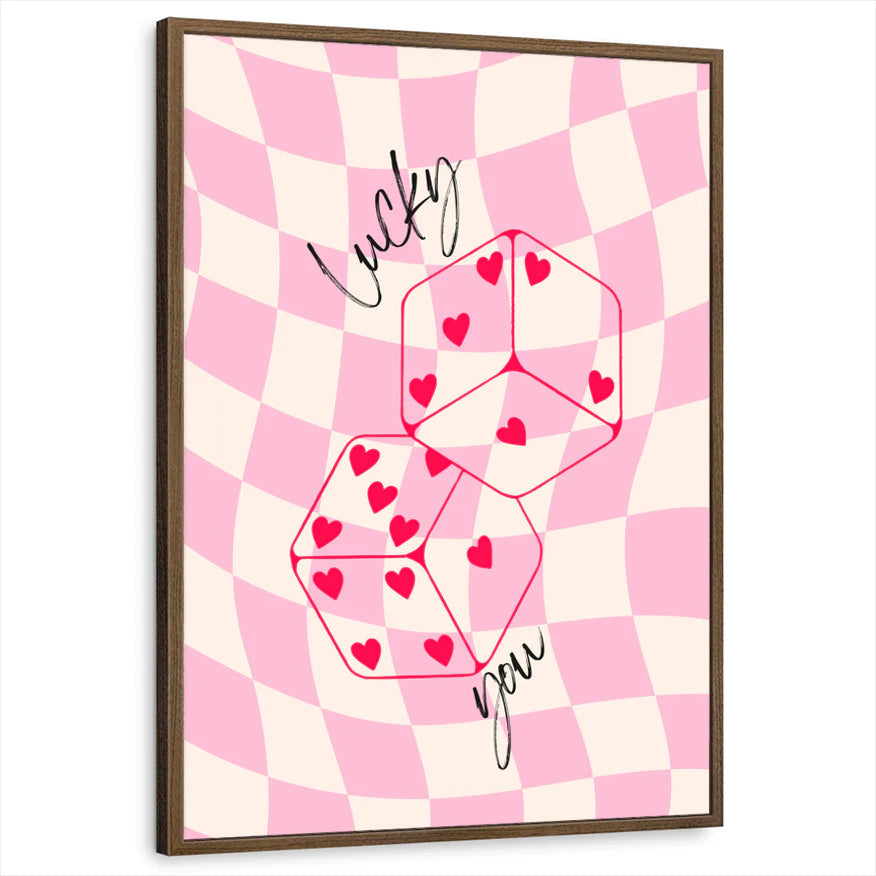 Lucky You Retro Heart Dice