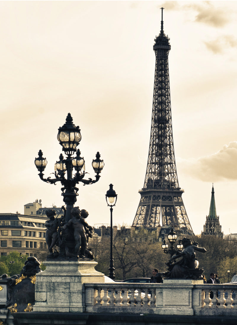 Nostalgic Paris Skyline with Eiffel Tower