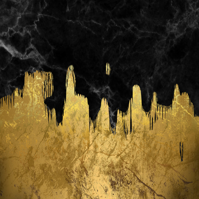 Golden Horizon on Veined Obsidian