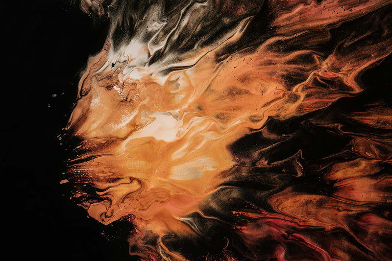 Obsidian Magma Flow Fluid Abstract