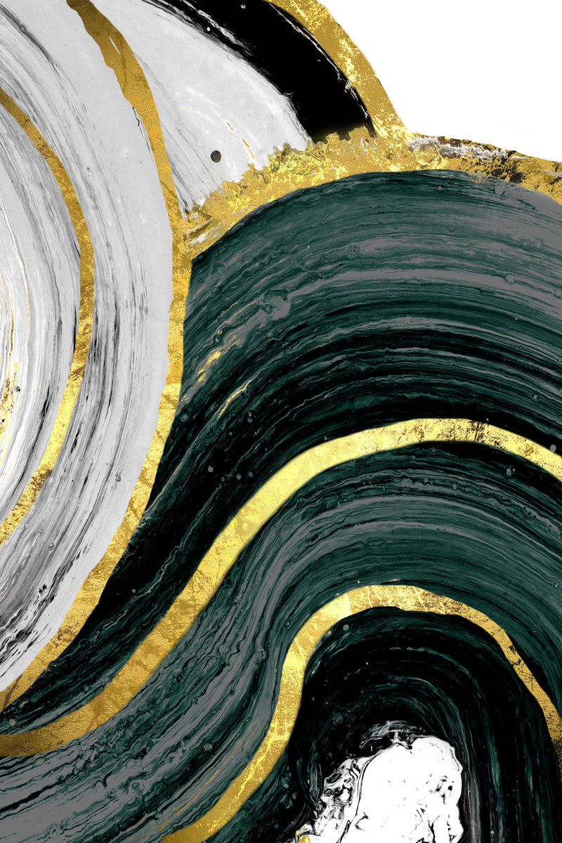Emerald Currents and Gilded Veins