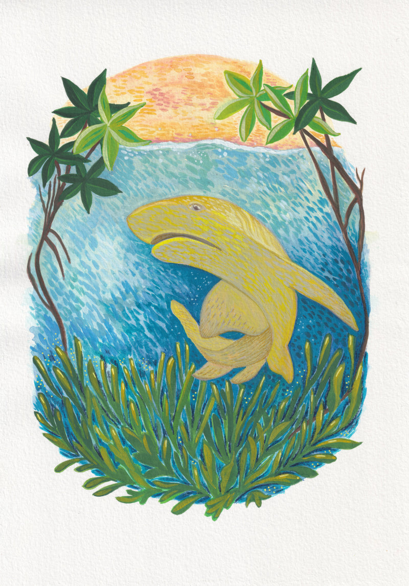 Golden Shark in Submerged Forest