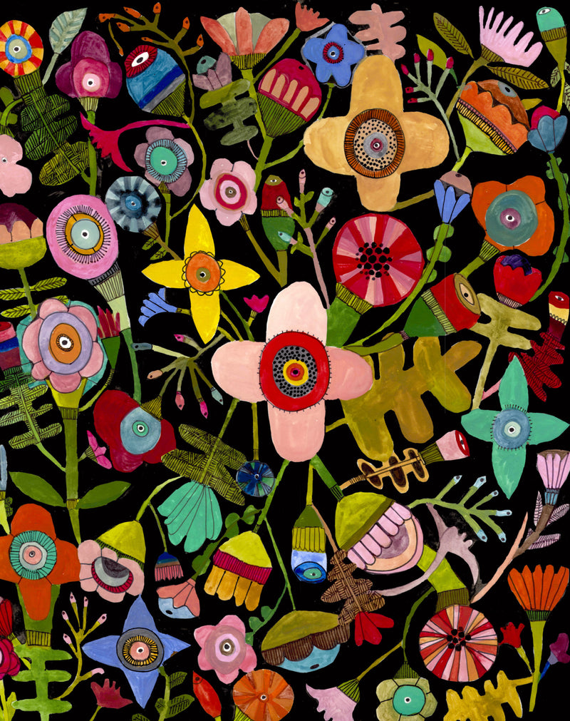 Midnight Meadow Folk Art Garden