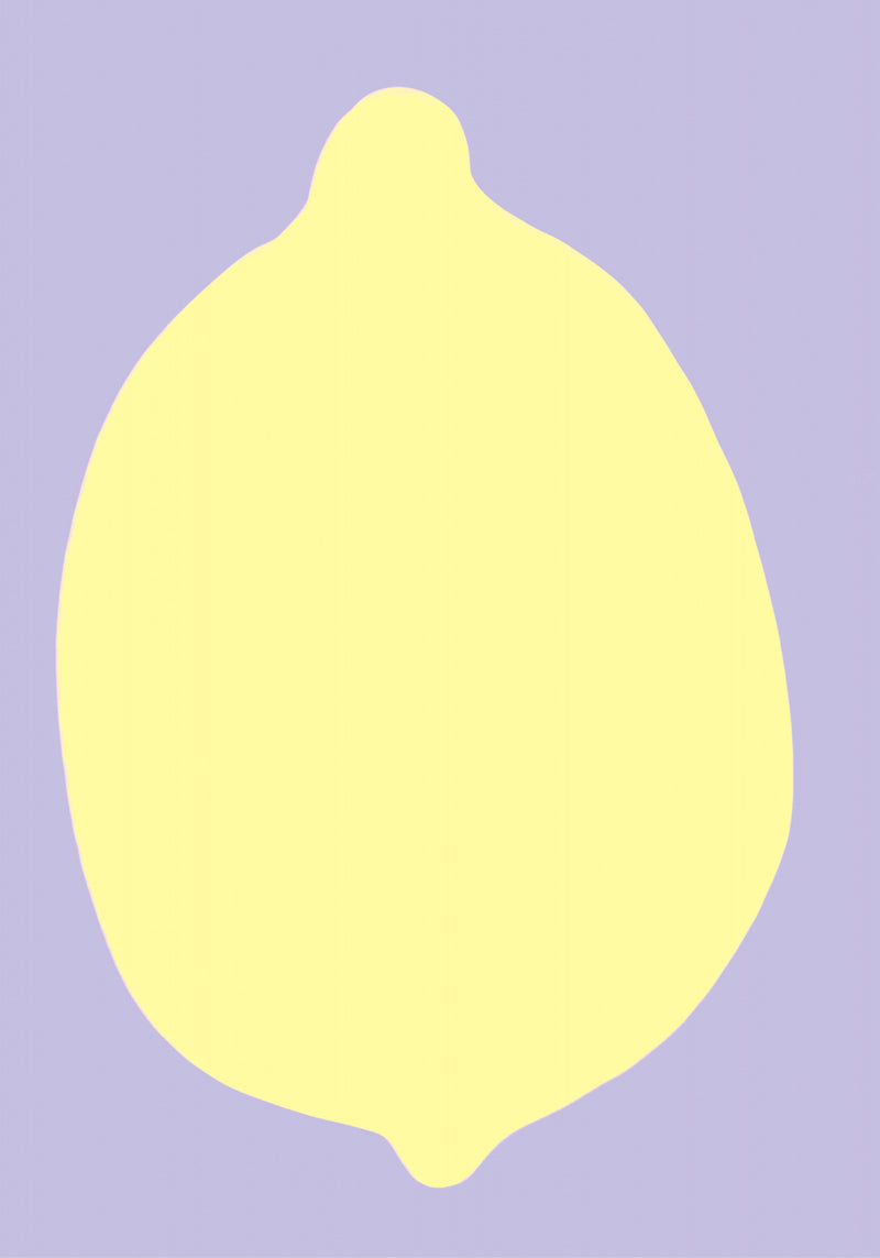 Minimalist Pastel Lemon Silhouette