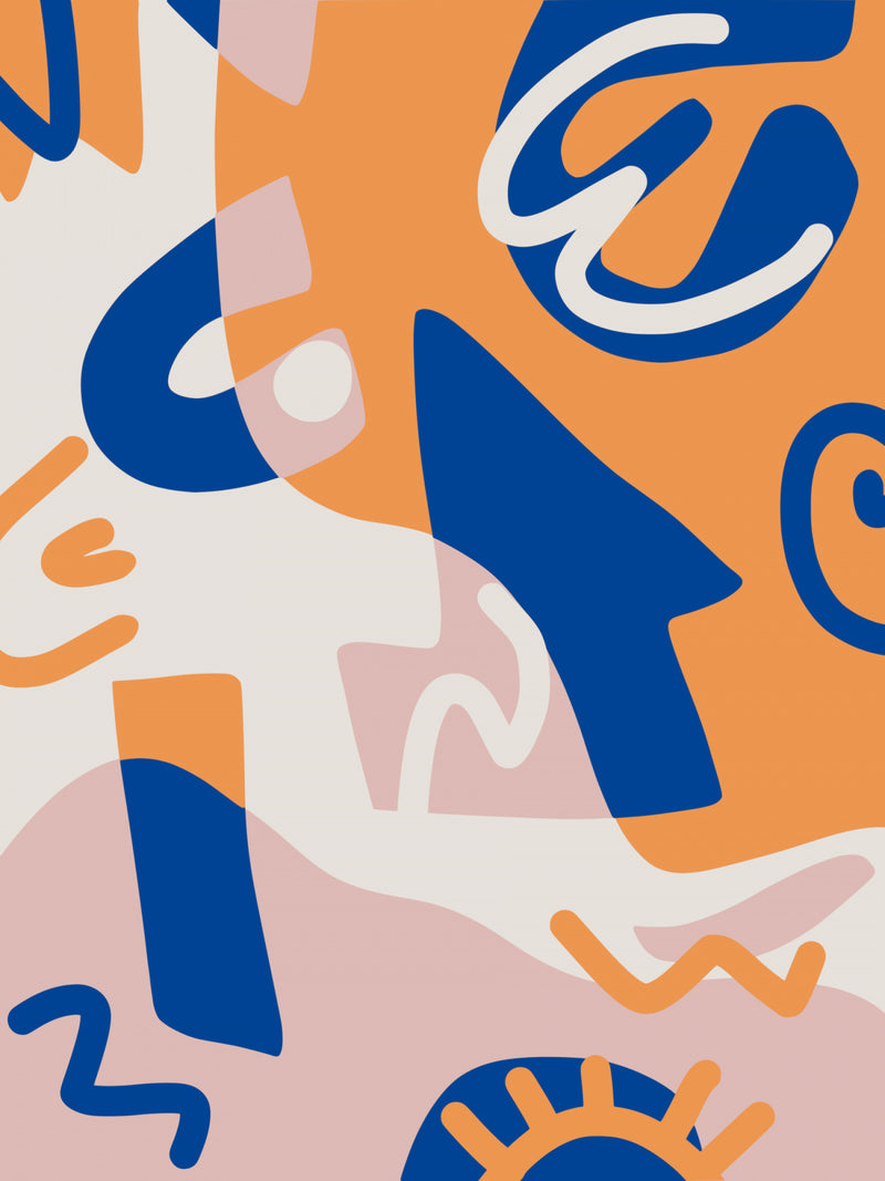 Abstract Geometric Mid-Century Modern Composition