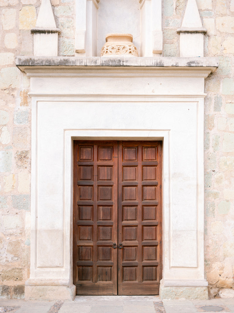 Rustic Colonial Timber Entryway