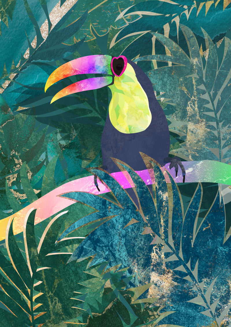 Vibrant Rainforest Toucan Portrait