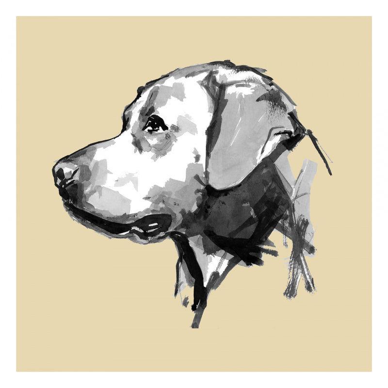 Minimalist Labrador Retriever Profile Illustration