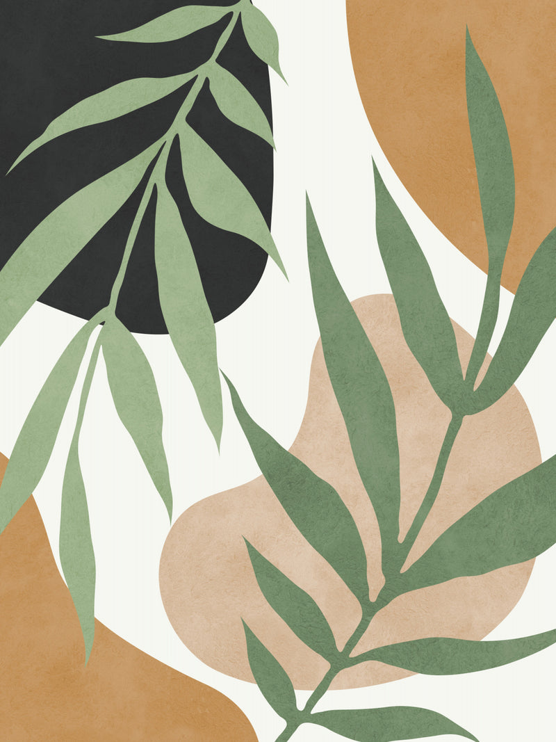 Sage Green and Earthy Abstract Botanical Art