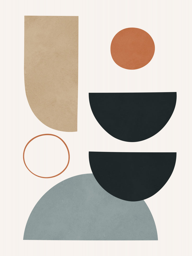 Geometric Earth Tone Minimalist Composition