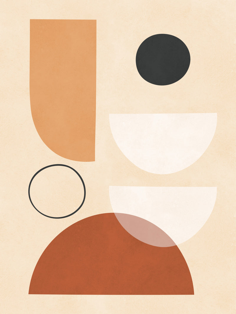 Terracotta Geometric Balance Abstract