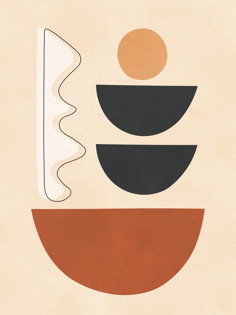 Minimalist Geometric Equilibrium Print